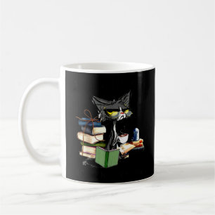 Katzen lesen und Kaffee, weil Mord falsch ist Kaffeetasse