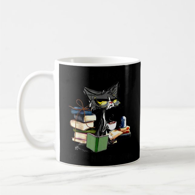 Katzen lesen und Kaffee, weil Mord falsch ist Kaffeetasse (Links)