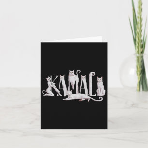 Katzen-Lettering-Kunst - Kamala Harris 2024 Karte