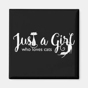 Katzen-Liebe gerade ein Mädchenkitty-Magnet Magnet