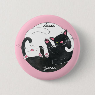 Katzen-Liebe-Knöpfe Button
