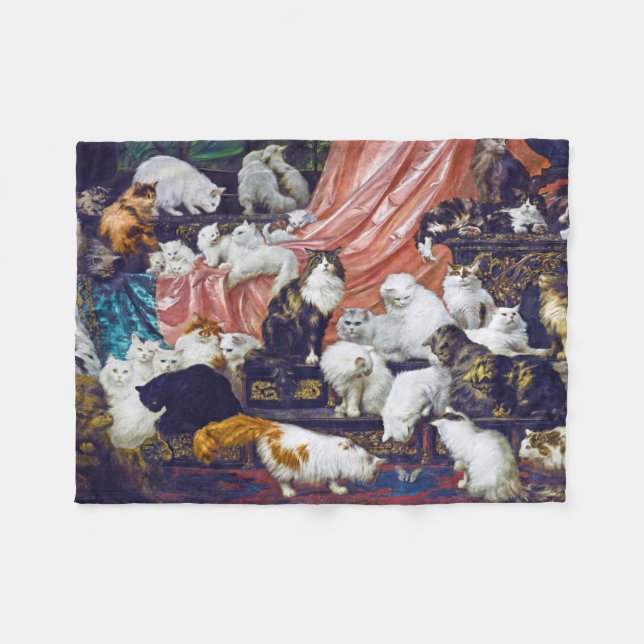 Katzen (Liebe meiner Ehefrau), Carl Kahler Fleecedecke (Vorderseite (Horizontal))