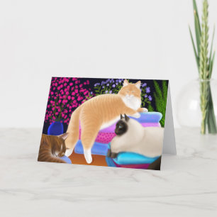 Katzen-Liebe-saubere Wäscherei-Karte Karte