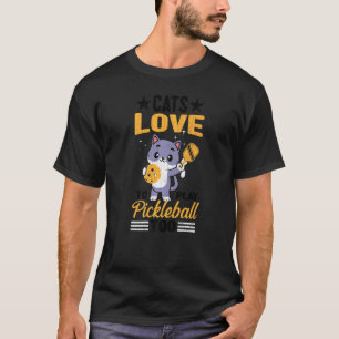 Katzen Liebe, um Pickleball zu Fun Player Paddel z T-Shirt