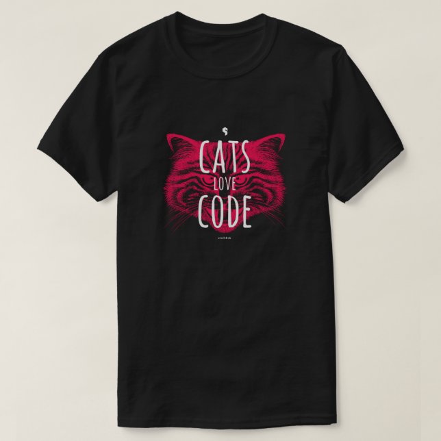Katzen-Liebecode T-Shirt (Design vorne)