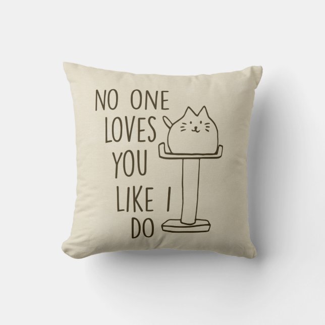 Katzen-Lieben sahnen Sie Throw-Kissen Kissen (Vorderseite)