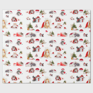 Katzen Liebhaber Adorgiöse Weihnachtskätzchen Geschenkpapier