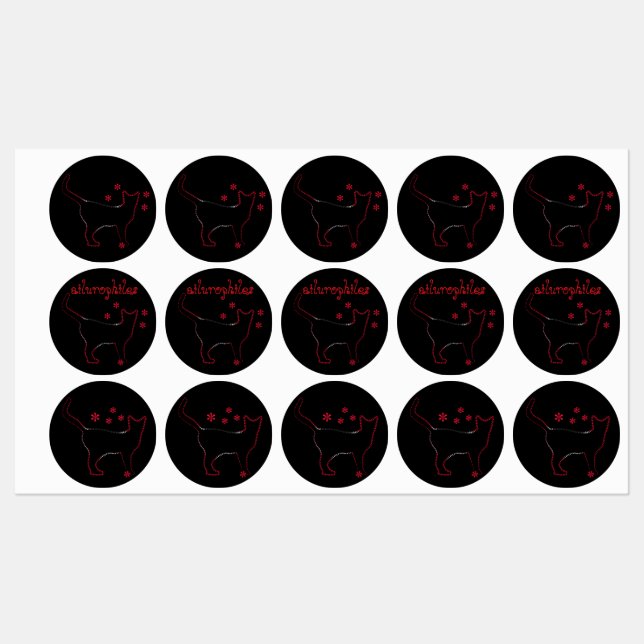 Katzen-Liebhaber Etiketten (Blatt)