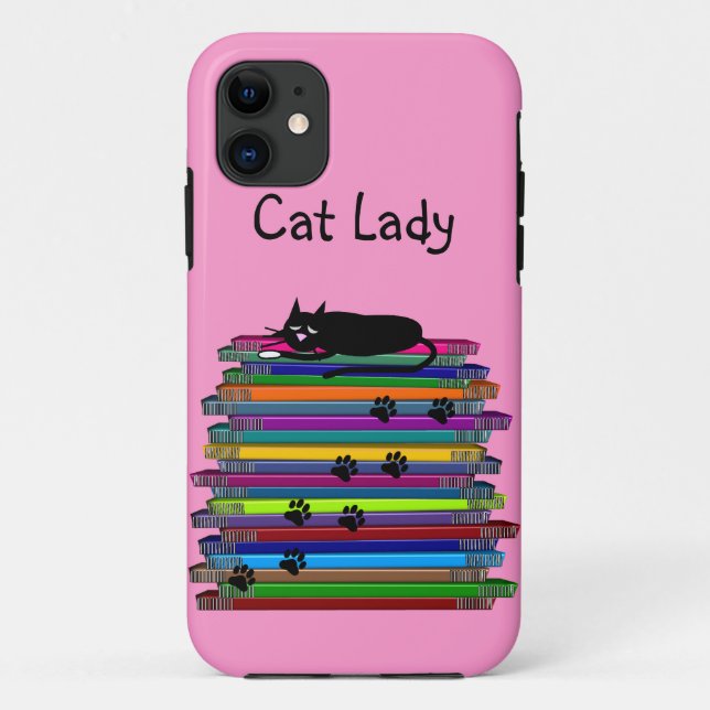 Katzen-Liebhaber iPhone 5 Fall "Katzen-Dame " Case-Mate iPhone Hülle (Rückseite)
