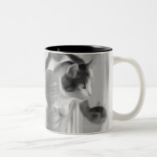 Katzen-Liebhaber-Kaffee-Tasse Zweifarbige Tasse