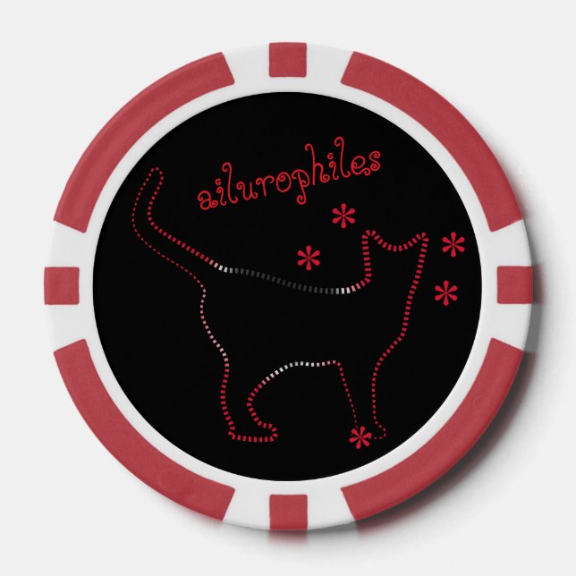 Katzen-Liebhaber Pokerchips (Vorderseite)