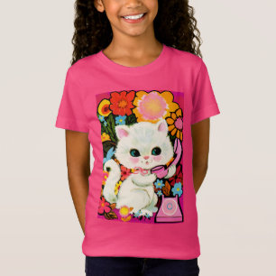 Katzen-Liebhaber-T - Shirt der Mädchen niedlicher