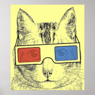 Katzen-lustiges Plakat