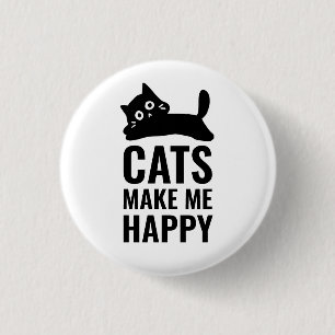 Katzen machen mich glücklich button