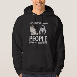 Katzen machen mich glücklich Menschen tun meinem K Hoodie