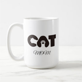 Katzen-Mama-Kaffeetasse – Cute Pow mit Buchstaben  Kaffeetasse