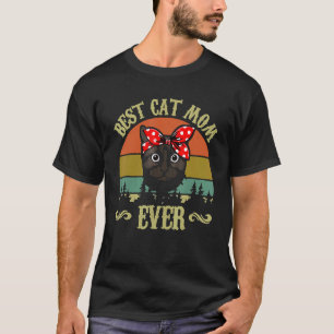 Katzen Mama mit Kitty Liebe Beste Katze Mama Mutte T-Shirt