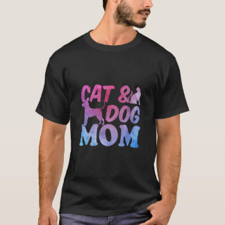 Katzen Mama und Hund Mama Niedlich Katze Katze & H T-Shirt