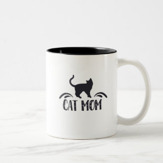 Katzen-Mama Zweifarbige Tasse