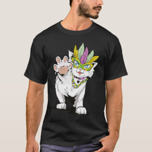 Katzen Mardi Gras Party Parade Unfug Karneval T-Shirt