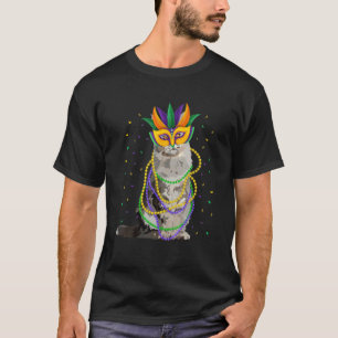 Katzen Mardi Gras Perlen Kostüm Festival Jungen Mä T-Shirt