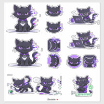 Katzen-Maskottchen-Aufkleber