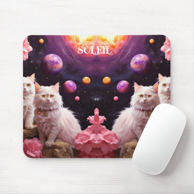 Katzen-Mauspad – Perfektes Geschenk für Katzenlieb Mousepad (Mit Mouse)