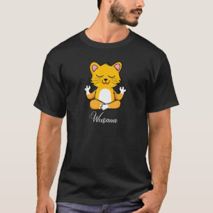Katzen-Meditation Sonnenblume Tief Atmen Wusaaa Ru T-Shirt