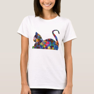 Katzen-mehrfarbiges Shirt