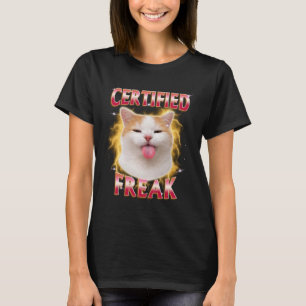 Katzen-Meme Gen Z Sarkasmus Entfesselter Humor Zer T-Shirt