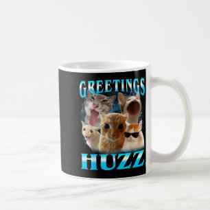 Katzen-Meme-Grüße Hurra Lustige Verrückte Katzenli Kaffeetasse