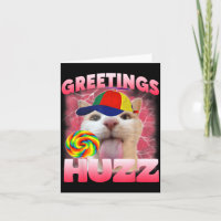 Katzen-Meme-Grüße Hurra Lustige Verrückte Katzenli