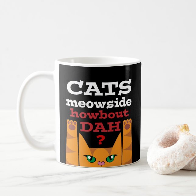 Katzen Meowside - Tasse (Mit Donut)