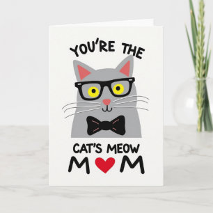 Katzen-Miauen-Muttertag-Grafikkarte Karte