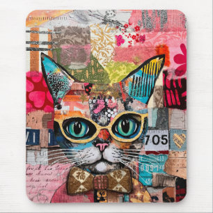 Katzen-Misch-Misch-Papier-Collage Mousepad