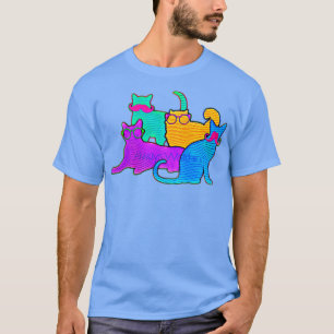 Katzen mit Brillen und Mustern T-Shirt