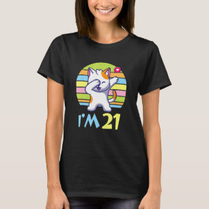 Katzen mit Herzvergnügen an mir Sie 21 Jahre alt T-Shirt