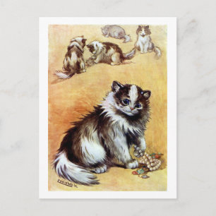 Katzen mit Juwelen, Louis Wain Postkarte