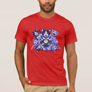 Katzen mit Plattenspieler T-Shirt