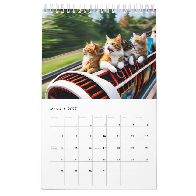 Katzen mit Spaß Kalender (Mär 2027)