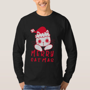 Katzen Mit Weihnachtsmannmütze Fröhliche Katmas Ka T-Shirt