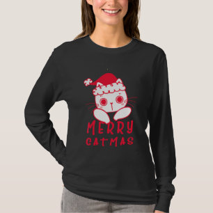 Katzen Mit Weihnachtsmannmütze Fröhliche Katmas Ka T-Shirt