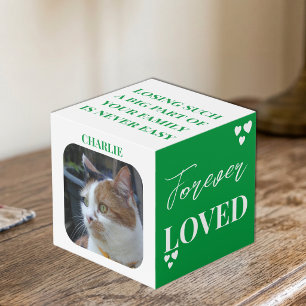Katzen-Mitgefühl-Andenken-Tier-Gedenkstätte grünes Würfel