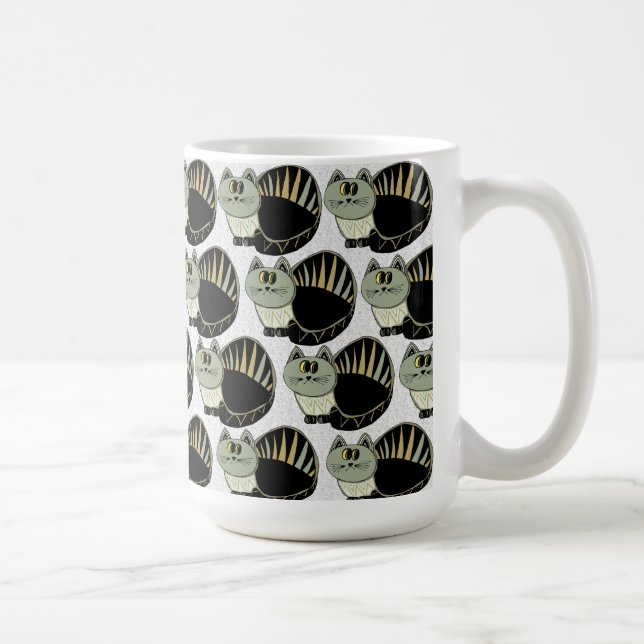 Katzen-Motiv-Kaffee-Tasse Kaffeetasse (Rechts)