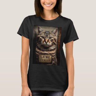 Katzen-Mugshot Katzenminze-Händler Katzenpapa un T-Shirt