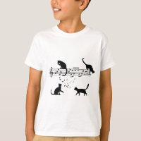 Katzen Musiknoten spielen