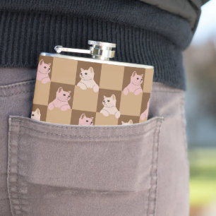 Katzen-Muster Flachmann