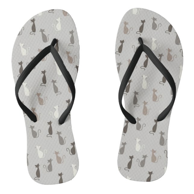 Katzen-Muster Flip Flops (Fußbett)