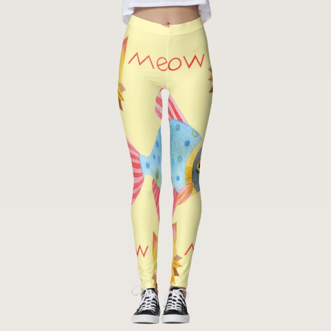 Katzen Muster Niedliche farbige Haustiere Tiere Leggings (Vorderseite)