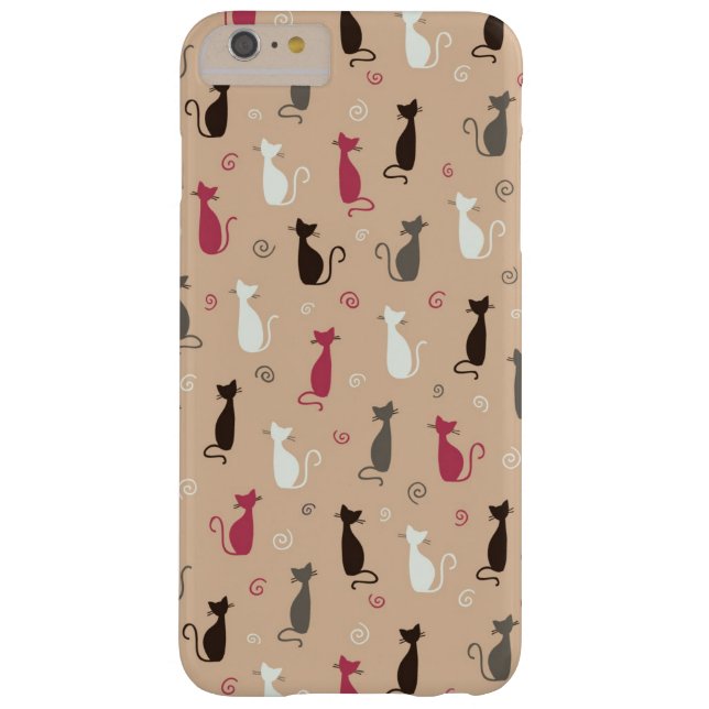 Katzen Muster-Rosa Case-Mate iPhone Hülle (Rückseite)